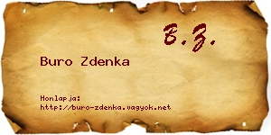 Buro Zdenka névjegykártya